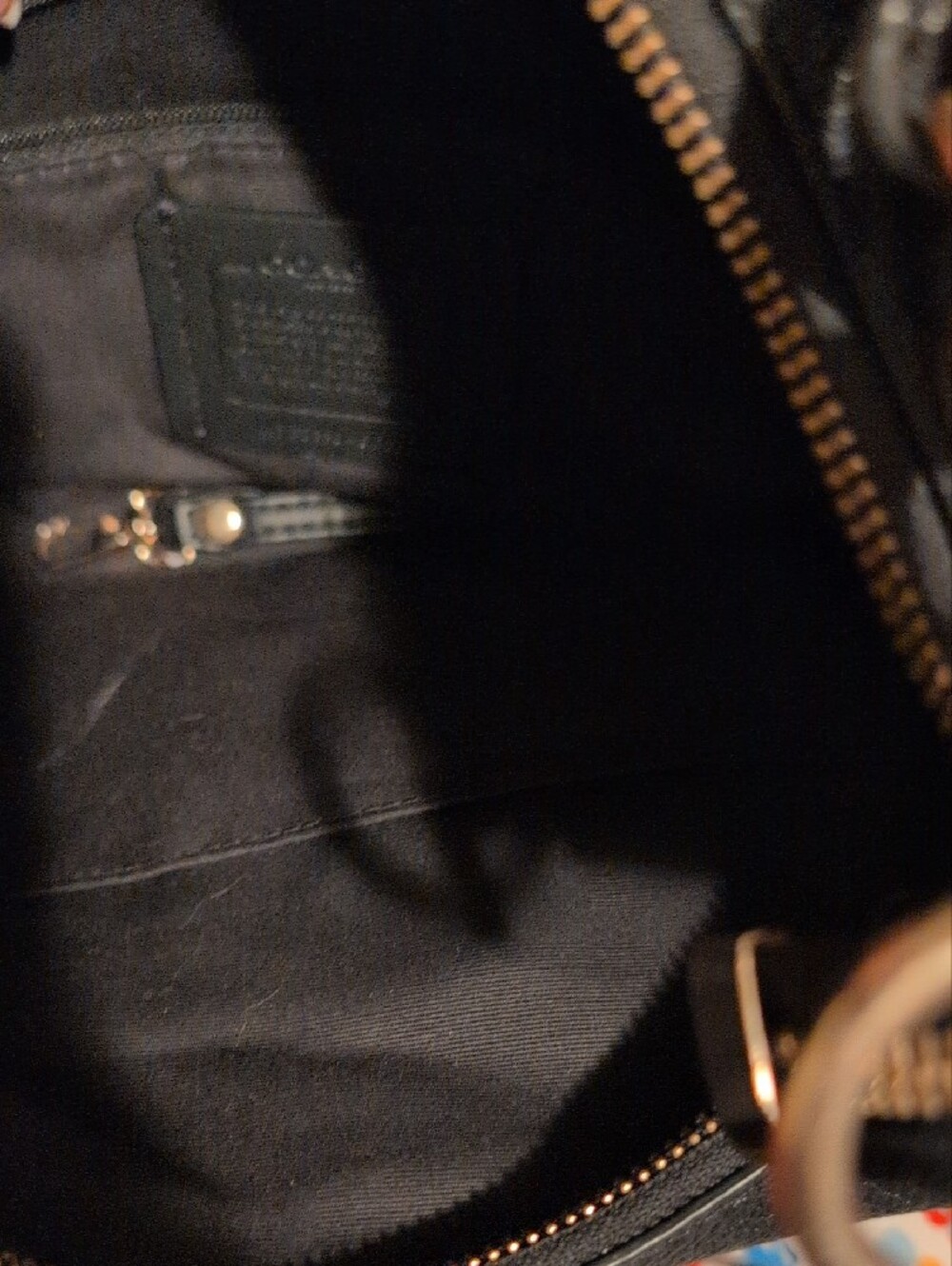 Coach Black Pebbled Leather Hobo with Gold Hardware - Picture 6 of 7